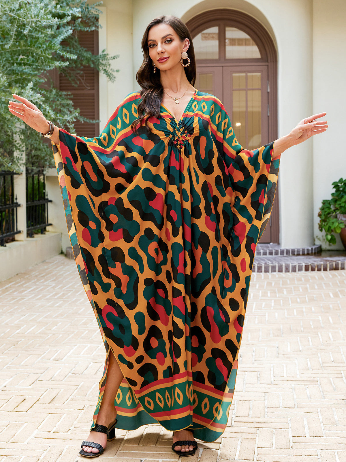 Beach cover-up dress for vacation sun protection