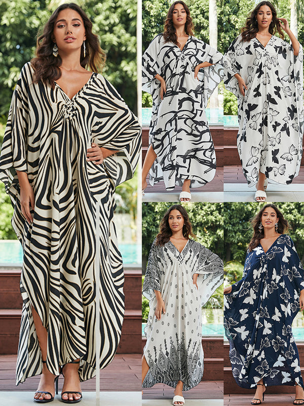 Beach cover-up dress for vacation sun protection